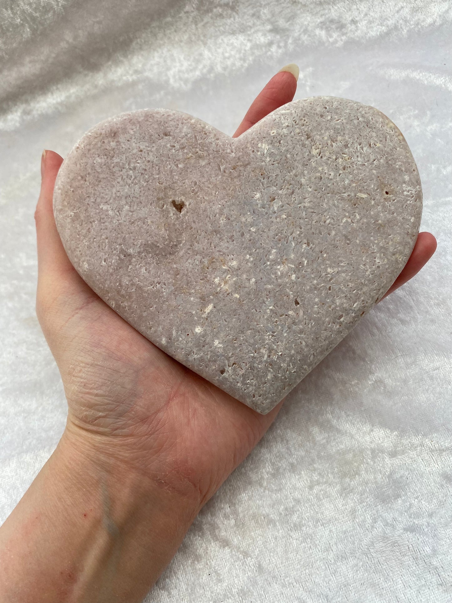 Large Pink Amethyst heart