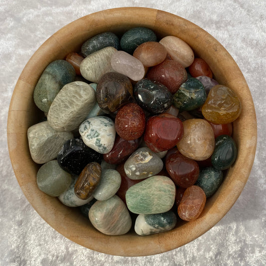 Mixed crystal tumblestones