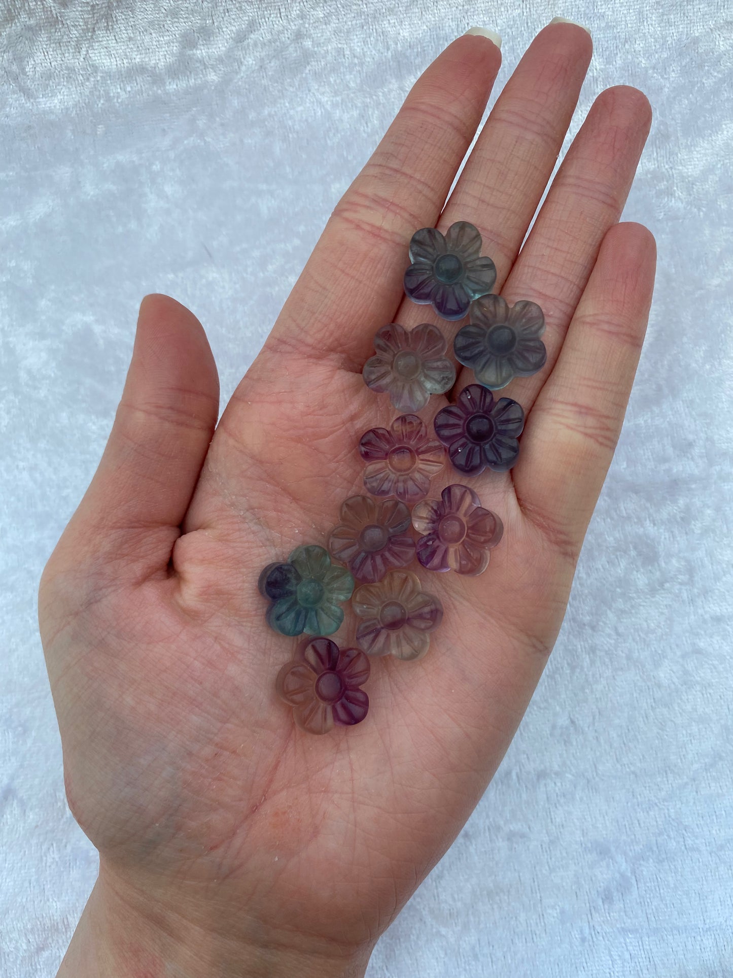 Mini Rainbow Fluorite flowers