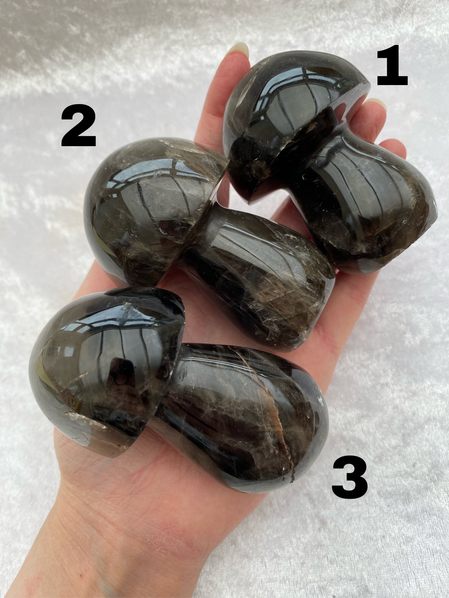 Smoky Quartz Mushrooms
