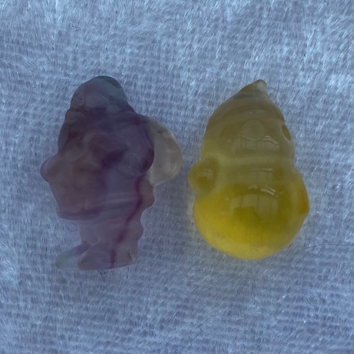 Mini Fluorite Santa and Snowman