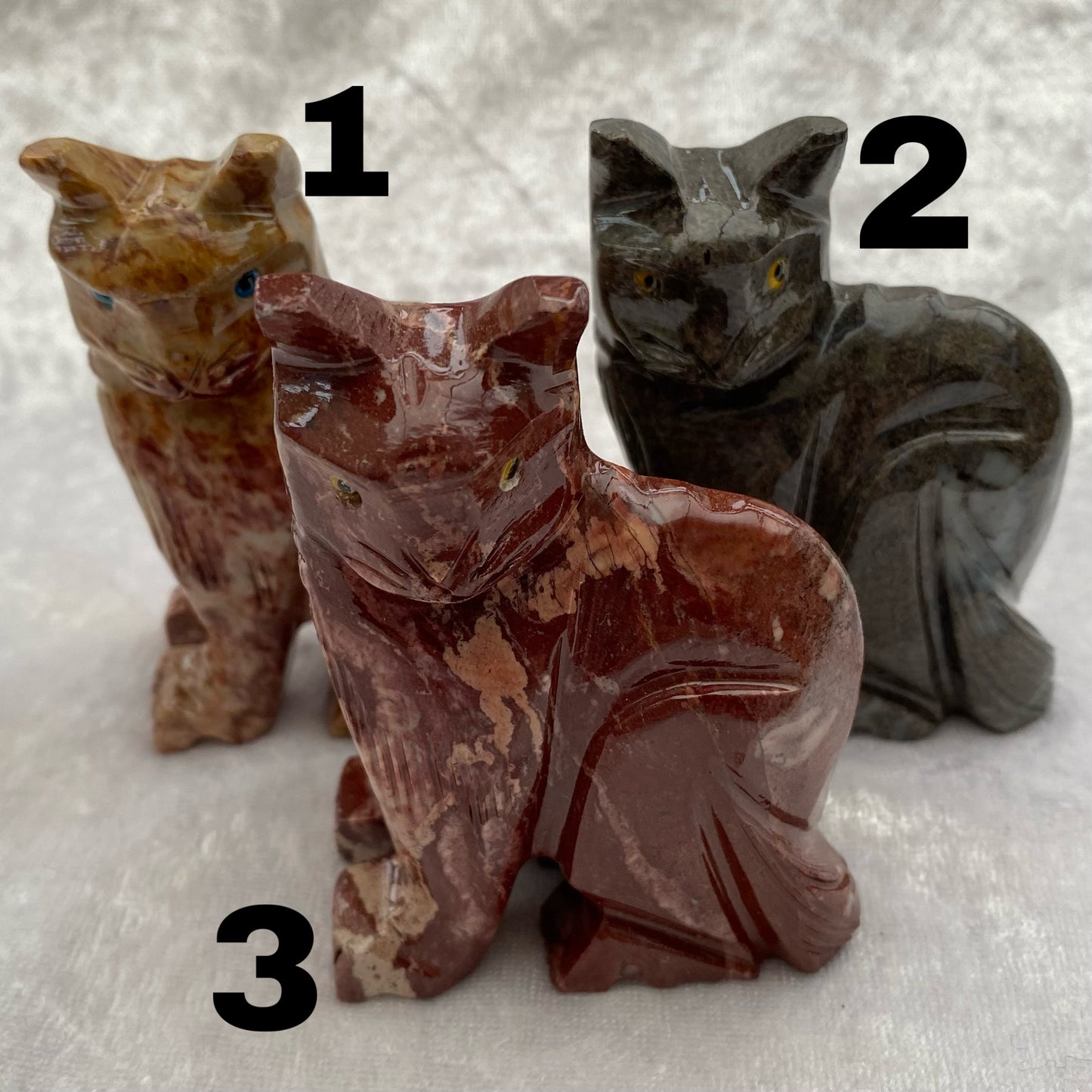 Large Soapstone cats