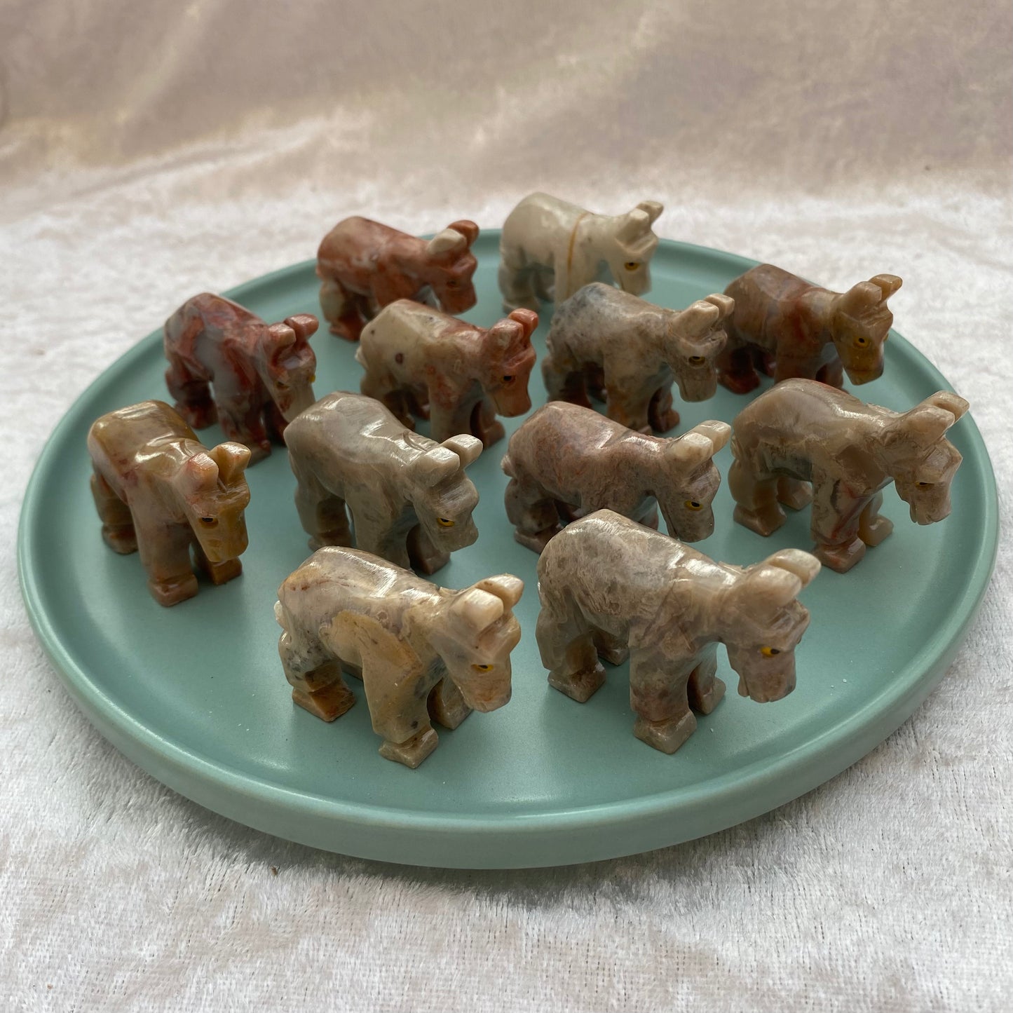 Soapstone donkeys
