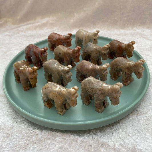 Soapstone donkeys