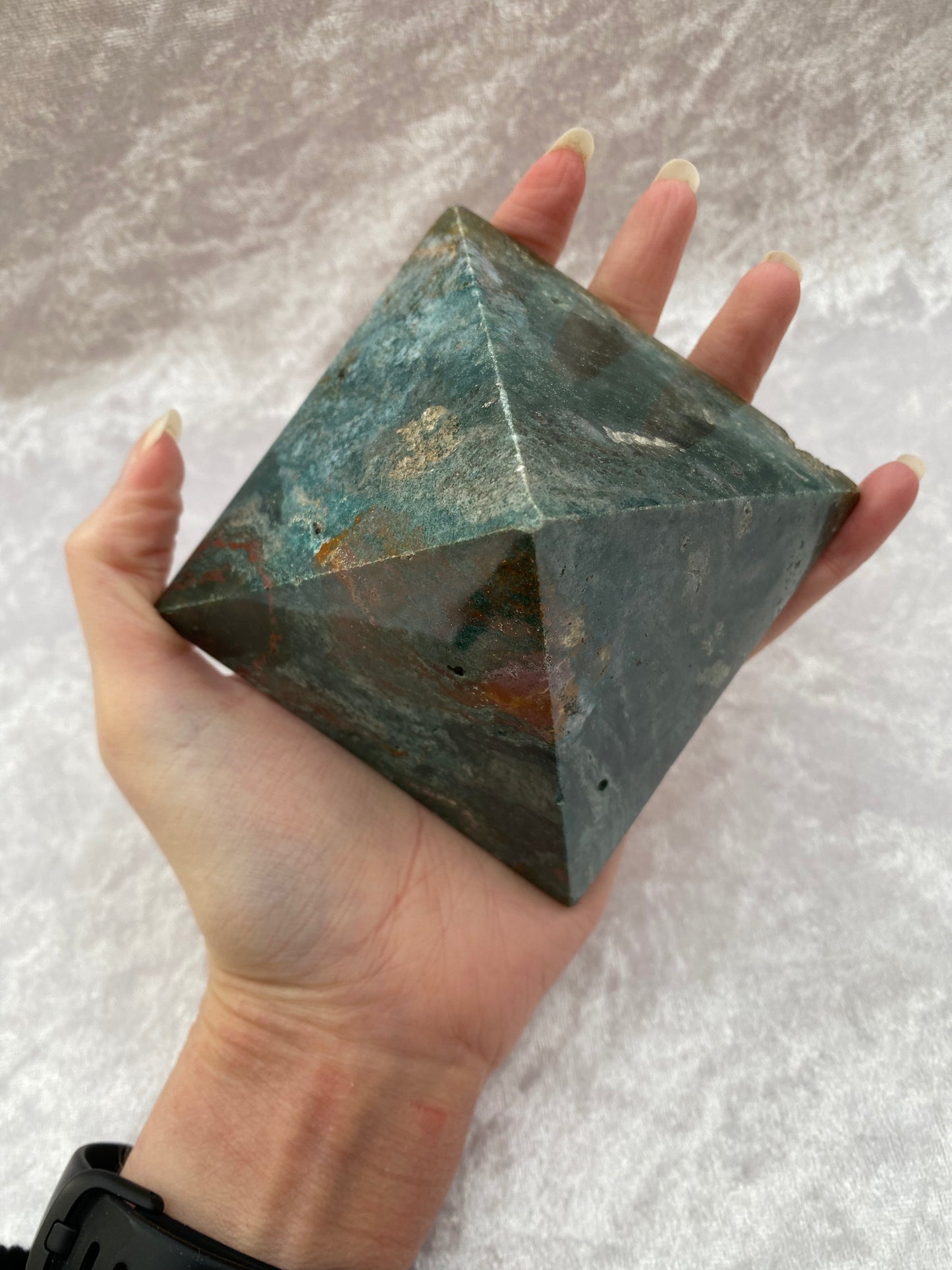 Extra large Ocean Jasper pyramid