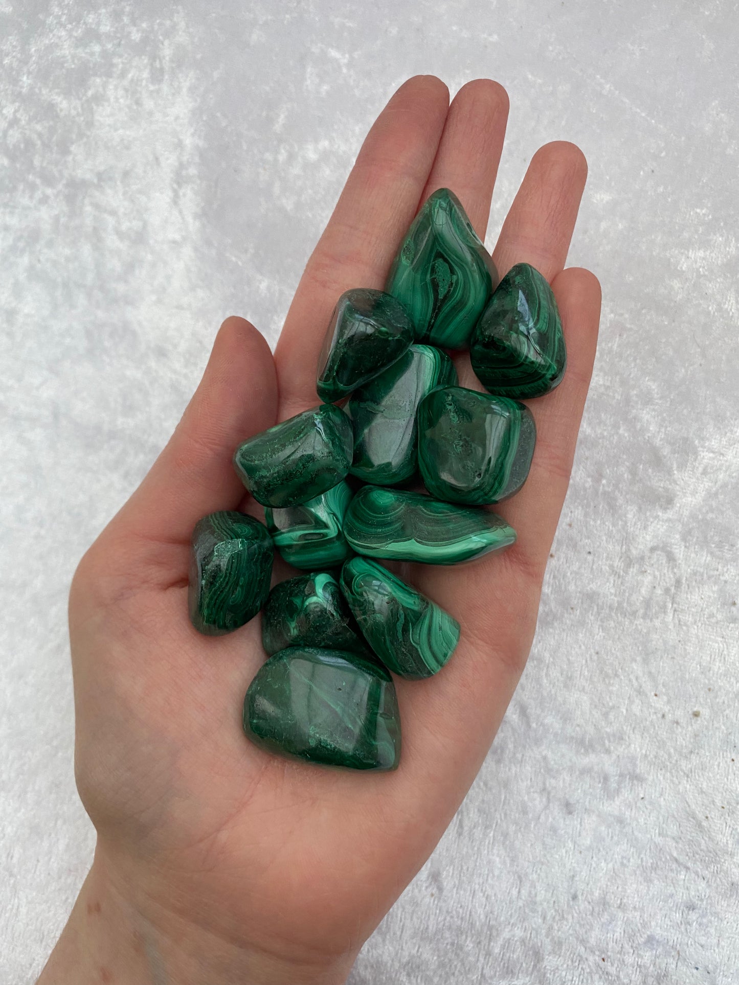 Malachite tumblestones