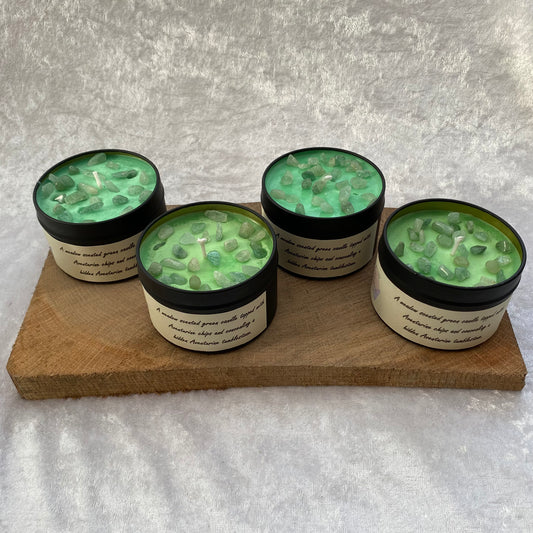 Meadow scented Green Aventurine candles