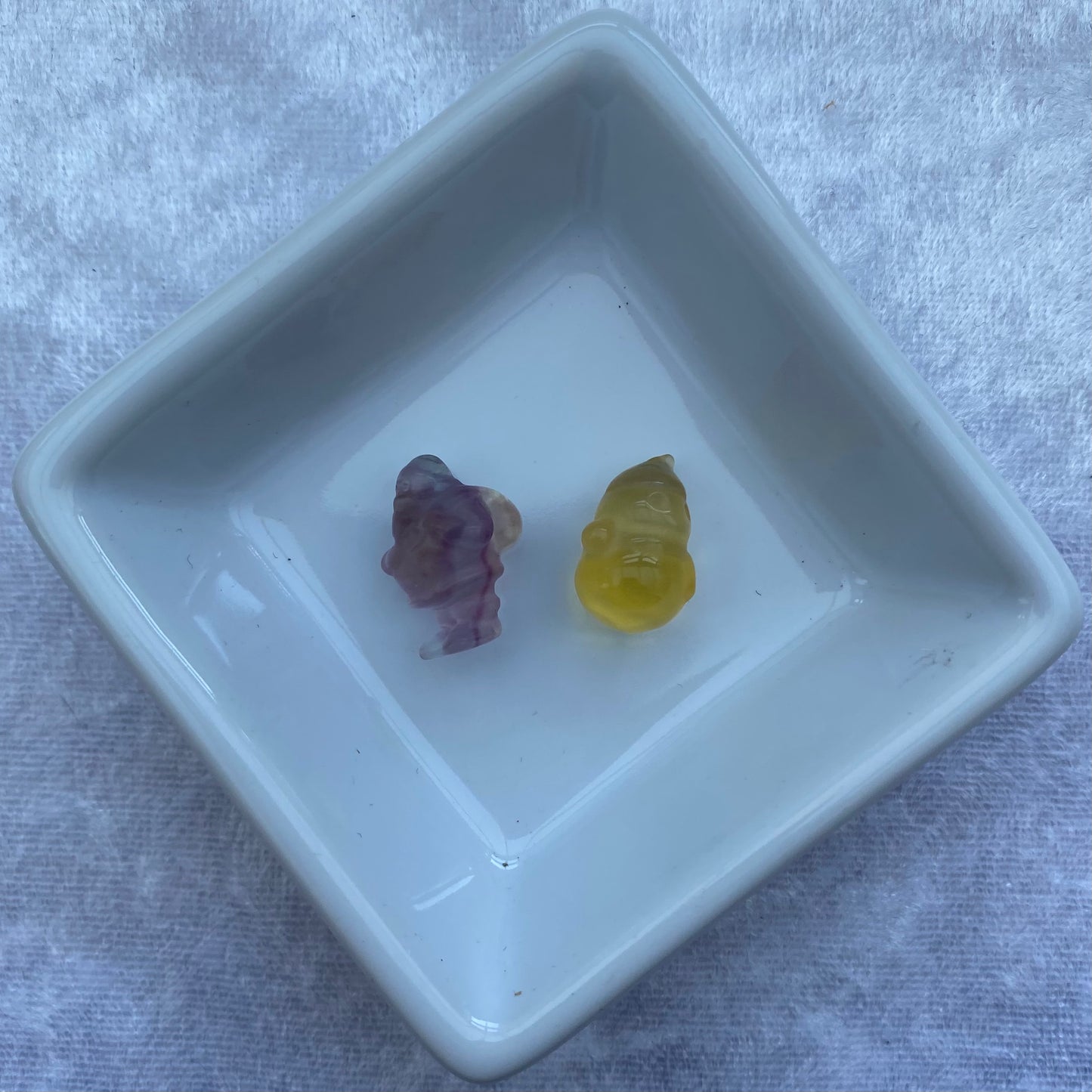 Mini Fluorite Santa and Snowman