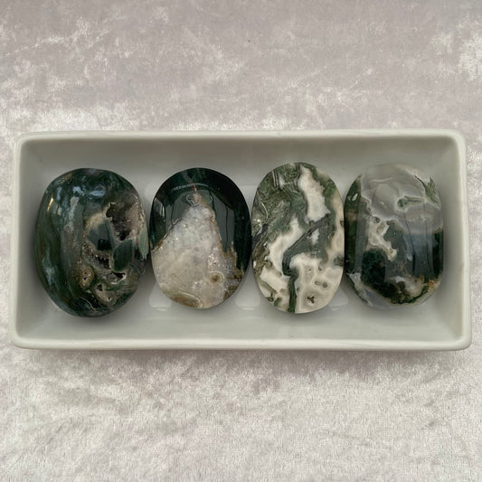 Moss Agate palmstones