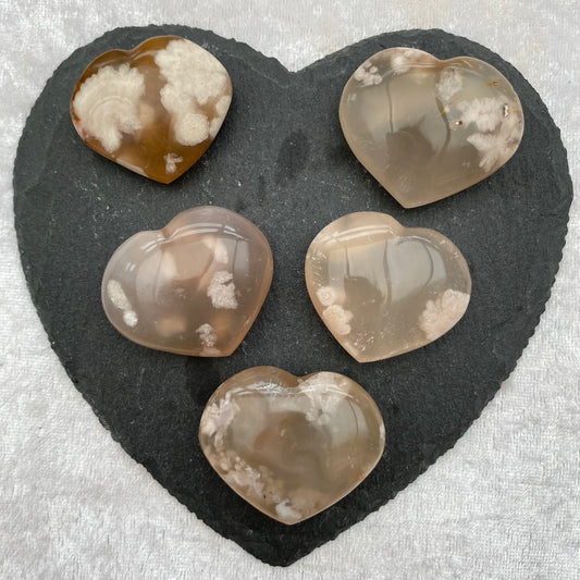 Blossom Agate hearts