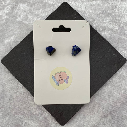 Sodalite crystal stud earrings