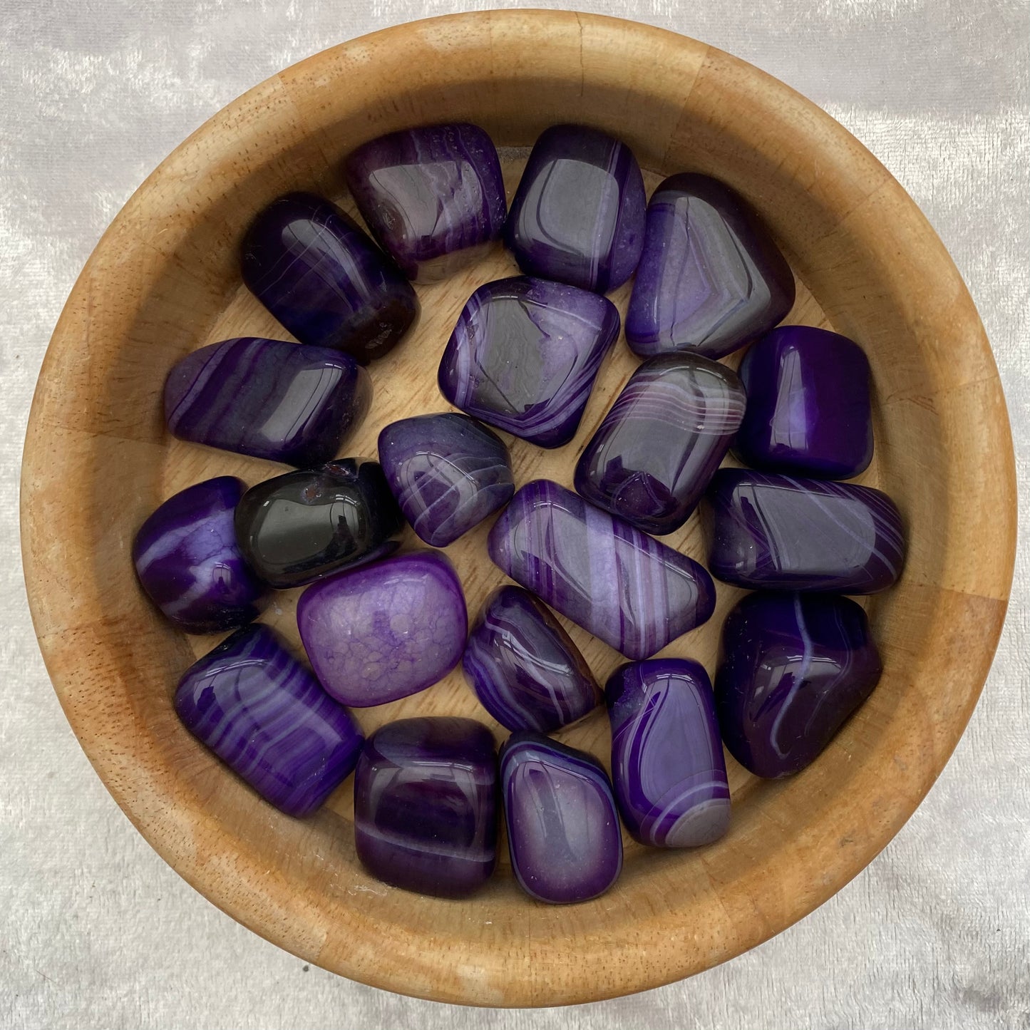 Dyed Purple Agate tumblestones