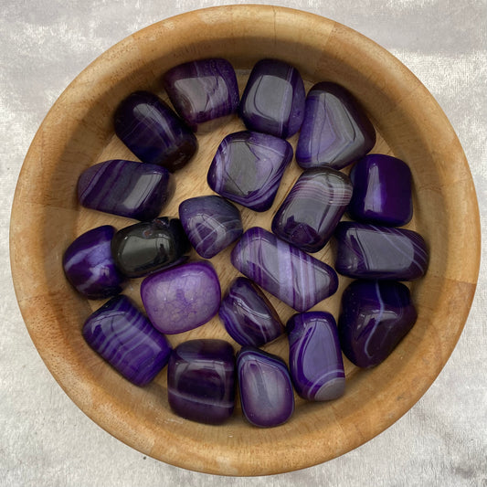 Dyed Purple Agate tumblestones