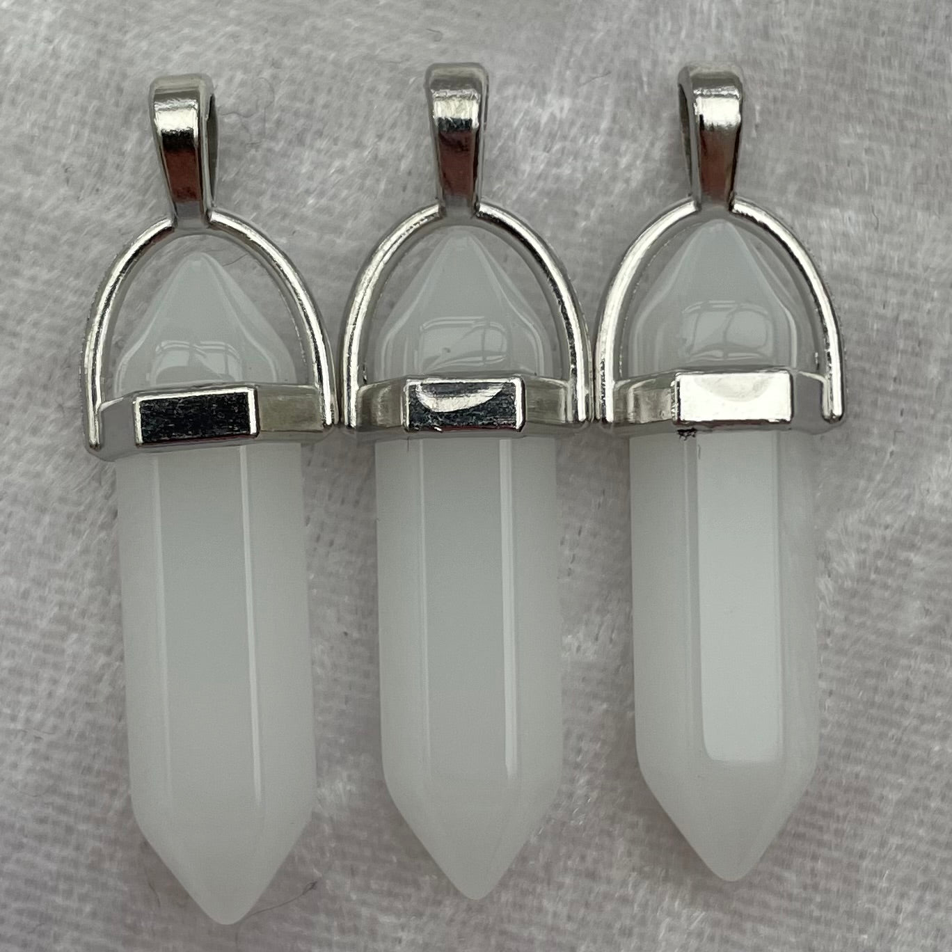 White Agate DT Pendants