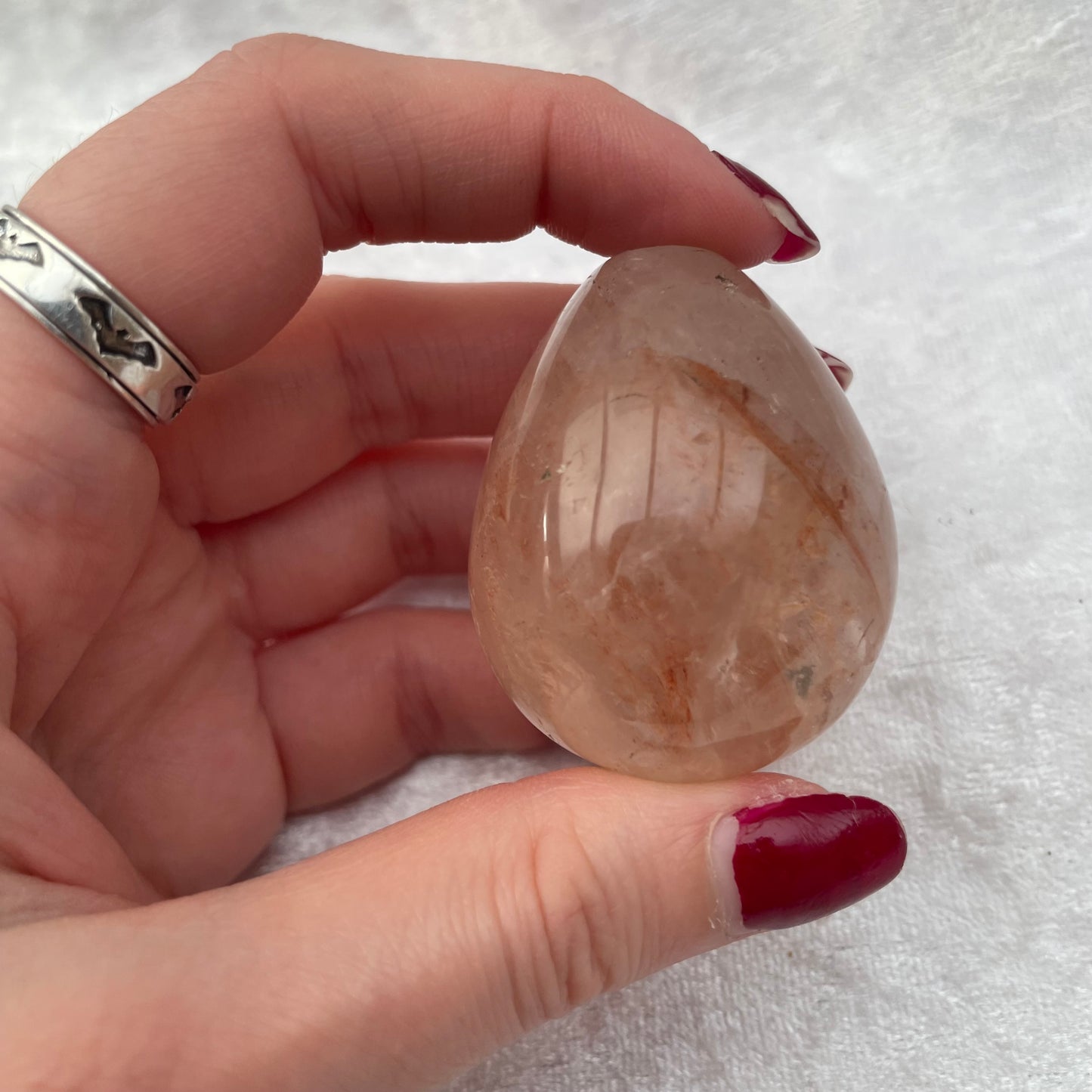 Red Hematoid Quartz Egg