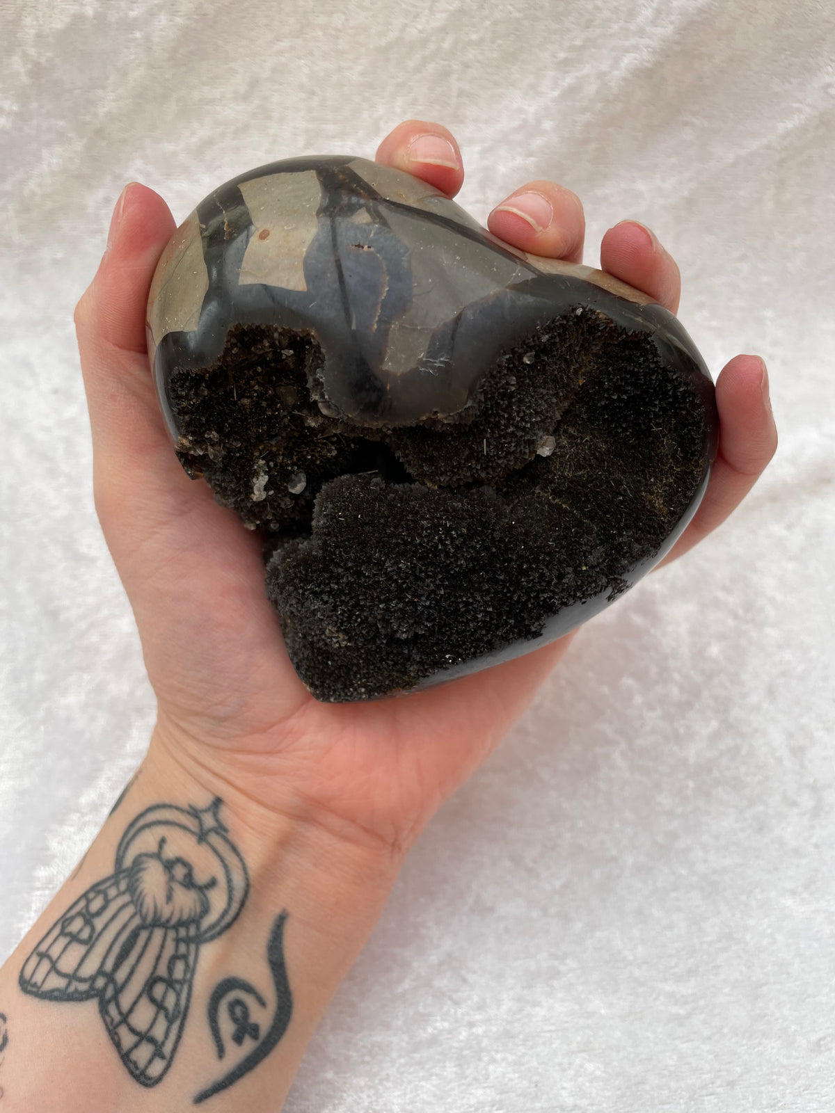 Large Druzy Septarian Heart