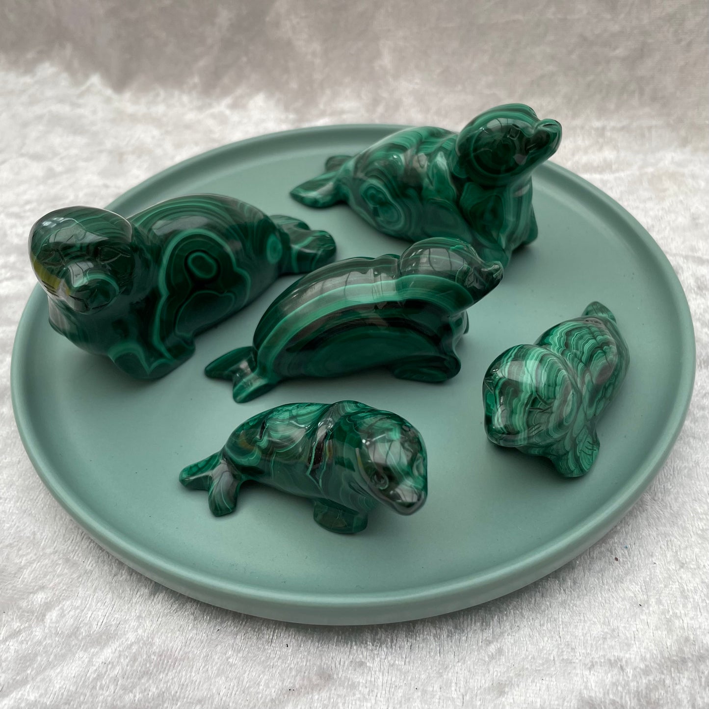 Malachite Seal Carvings