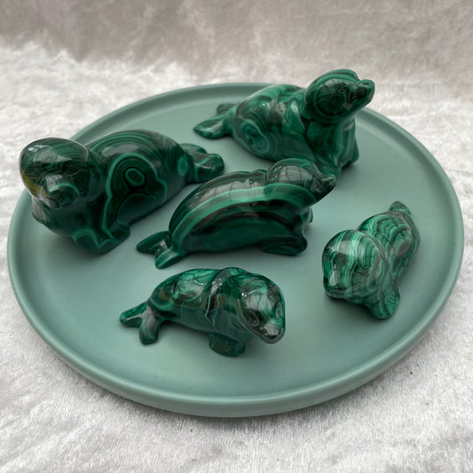 Malachite Seal Carvings