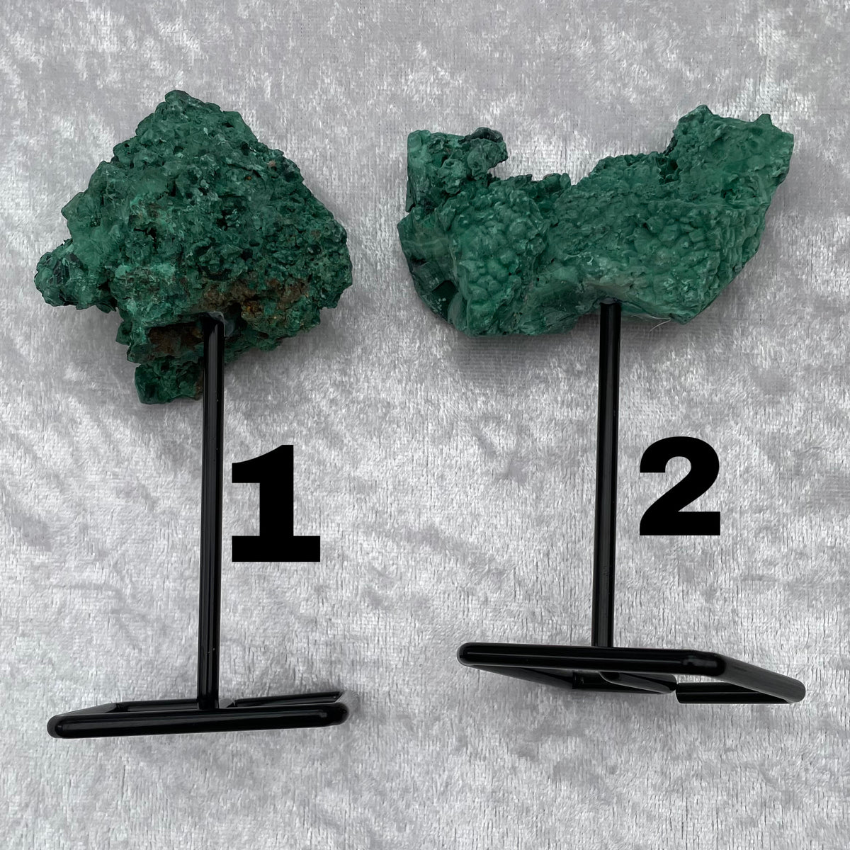 Rough Malachite on Stand