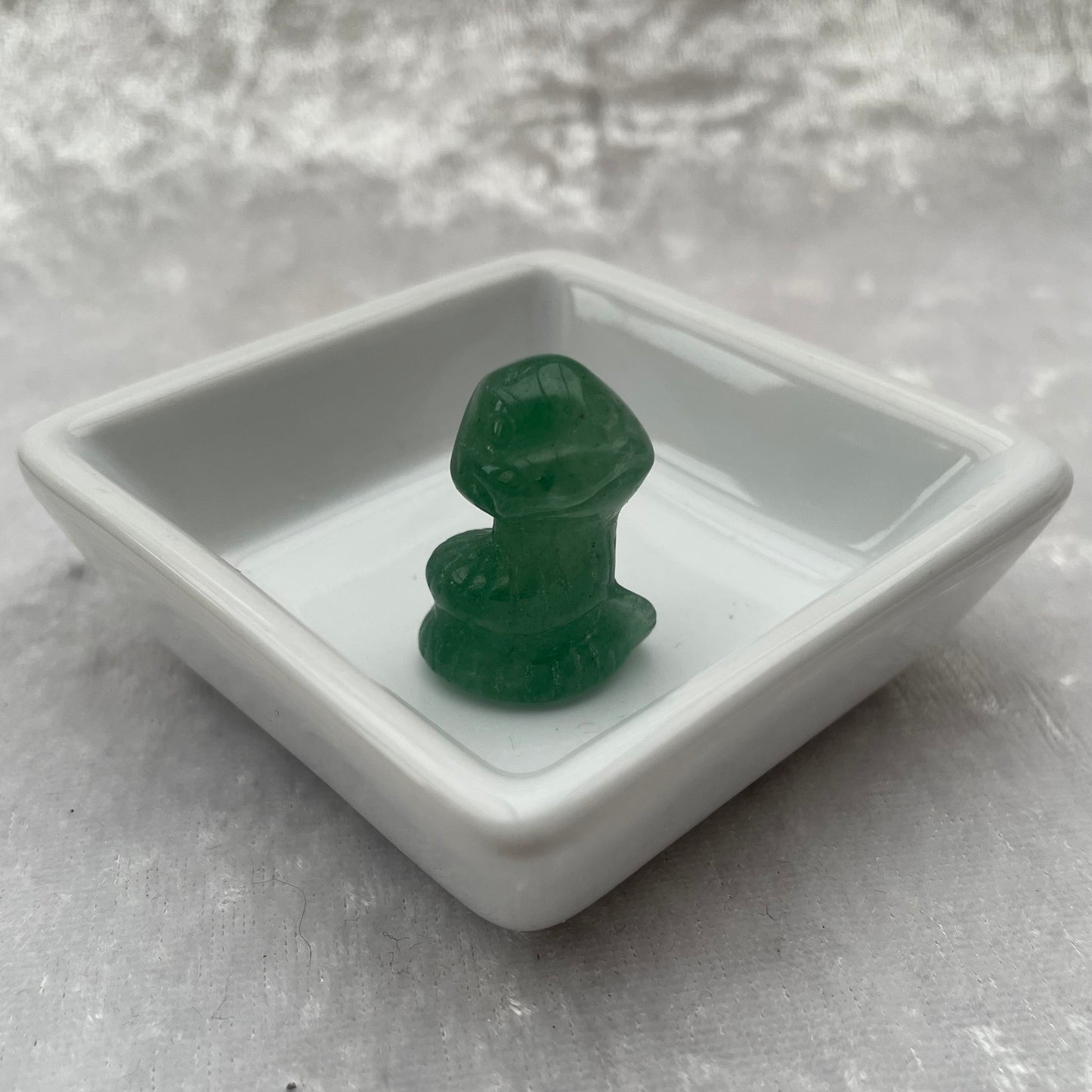 Green Aventurine Snake Carving