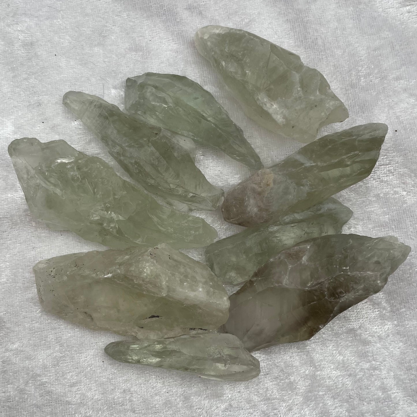 Rough Prasiolite Points