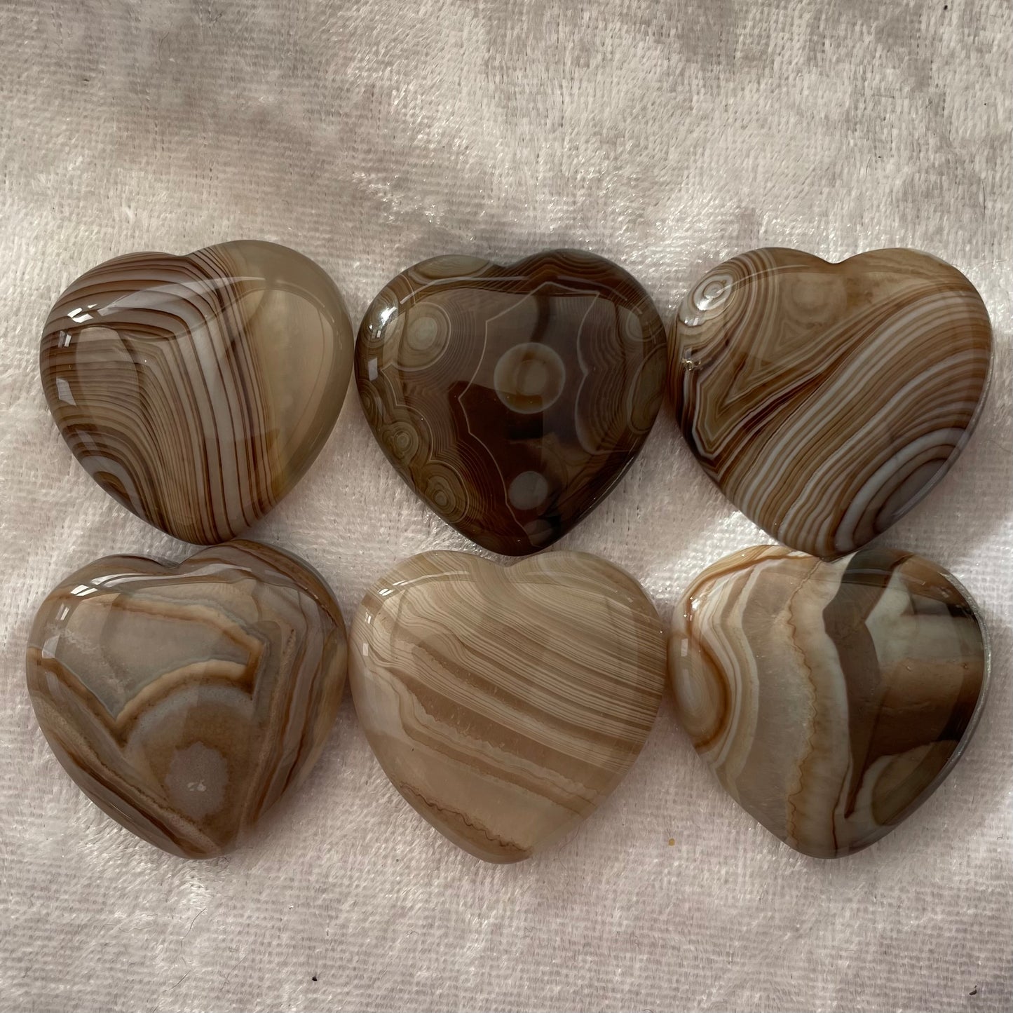 Banded Agate Hearts