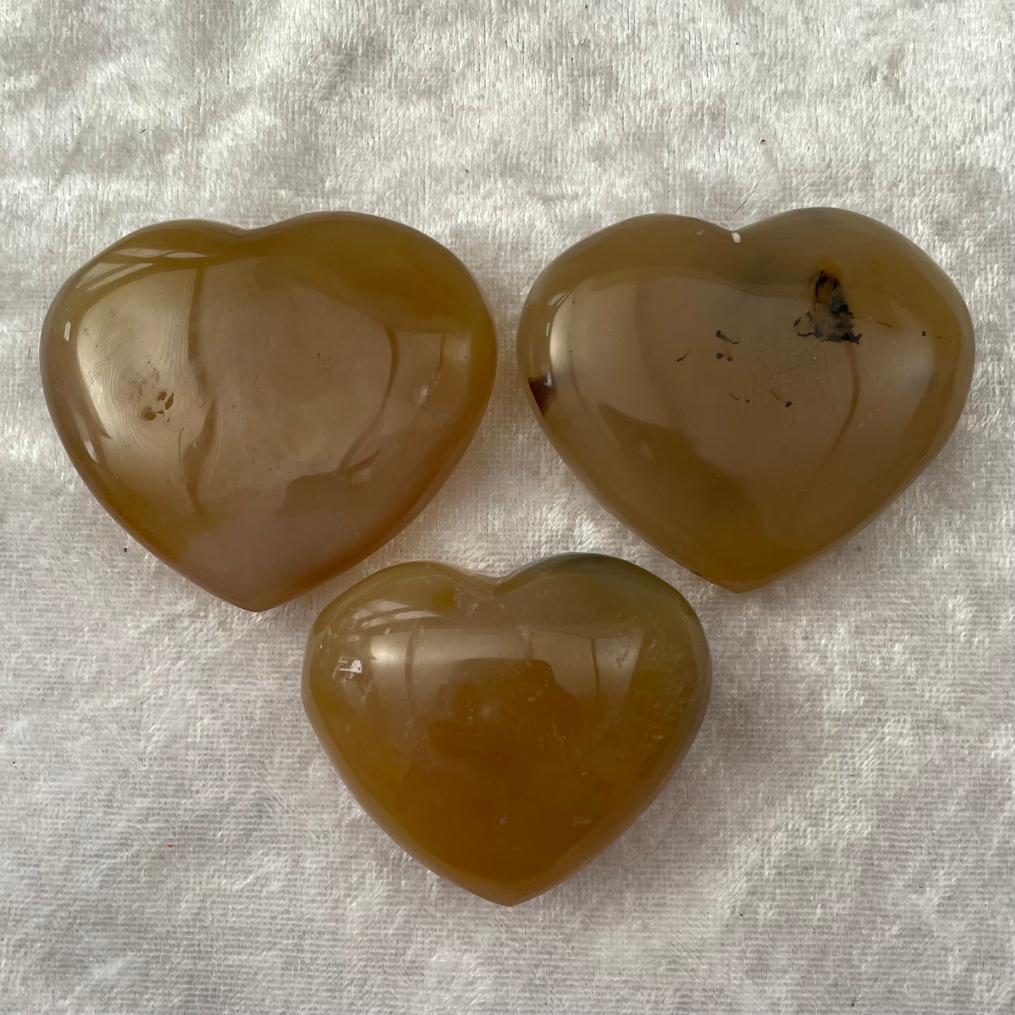 Brown Agate Hearts