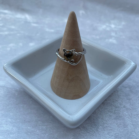 Heat Treated Citrine Cat Ring