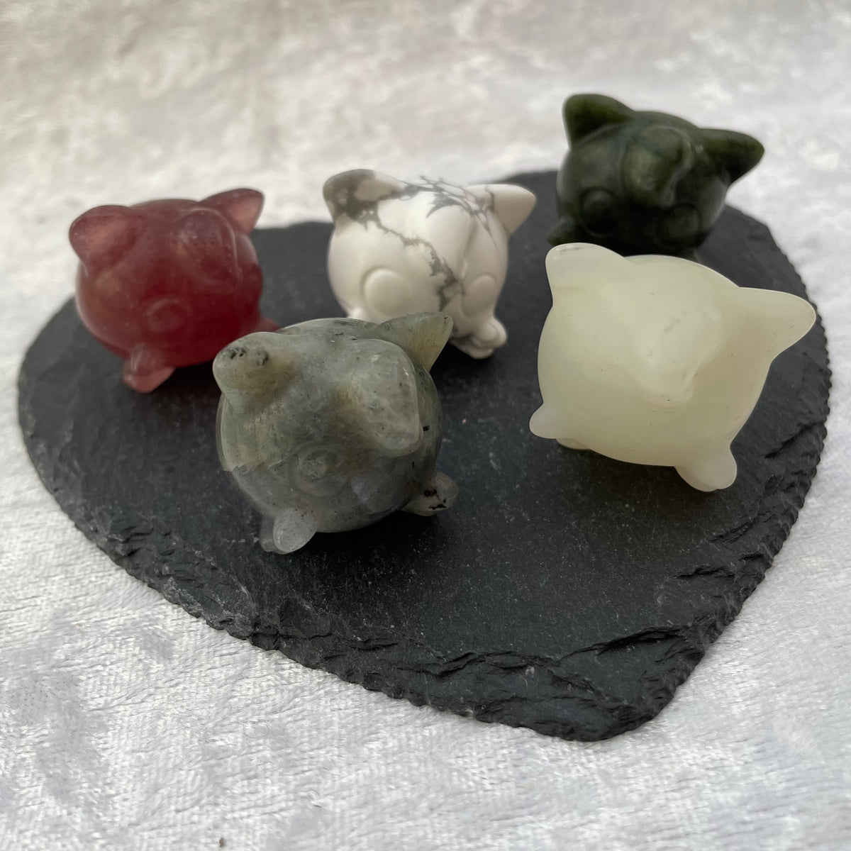 Crystal Pokemon Jigglypuff Carvings
