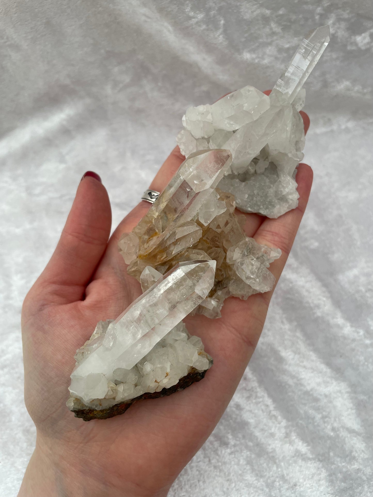 Clear Quartz Point Clusters