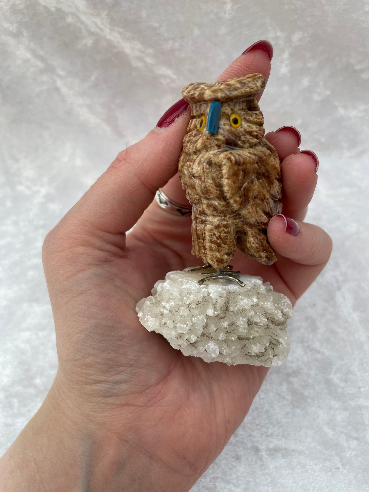 Crystal Owl in Multiple Stones