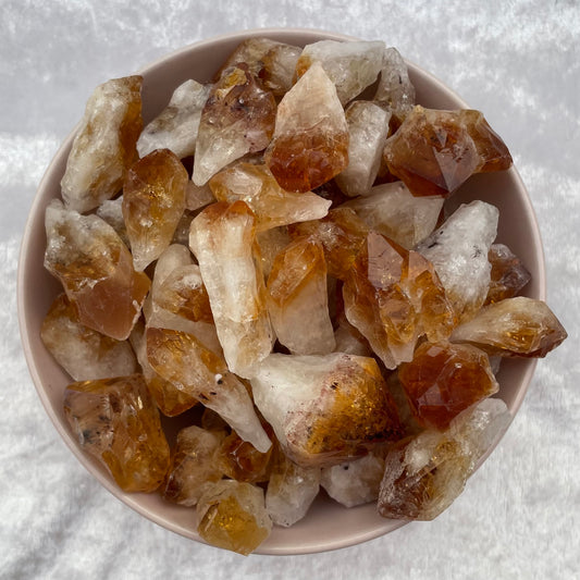 Rough Heat Treated Citrine Points