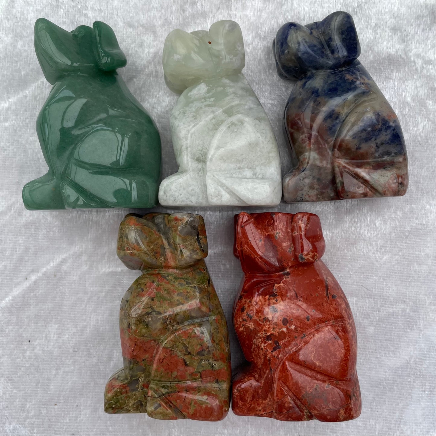 Crystal Dog Carvings