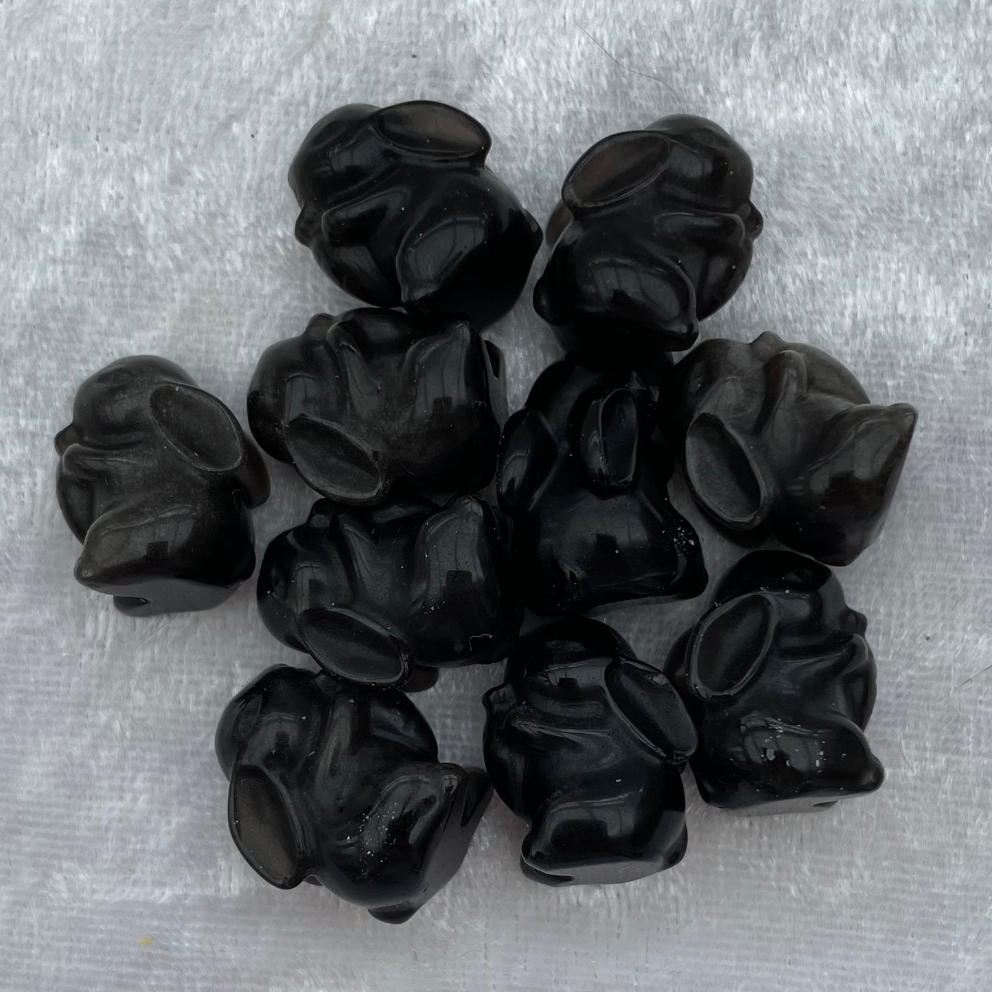 Mini Black Obsidian Rabbits