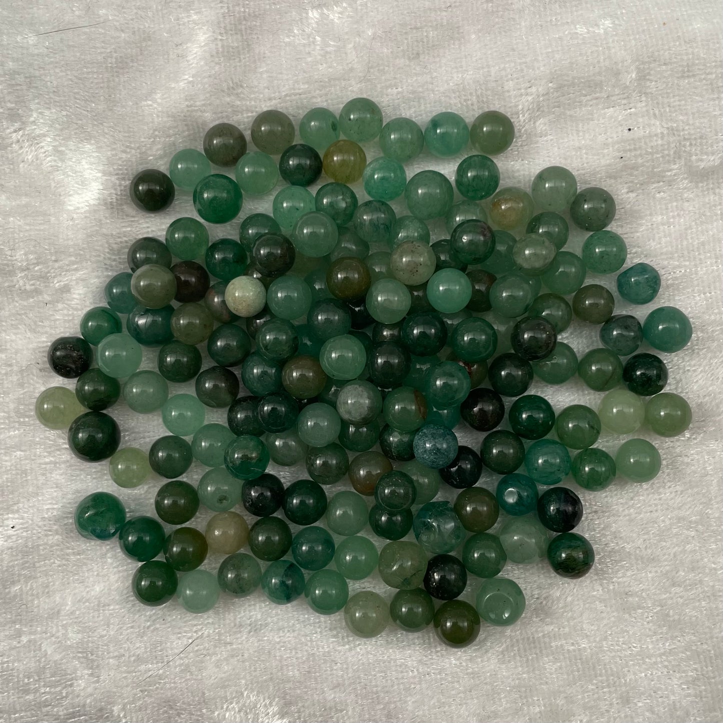 Tiny Green Aventurine Spheres