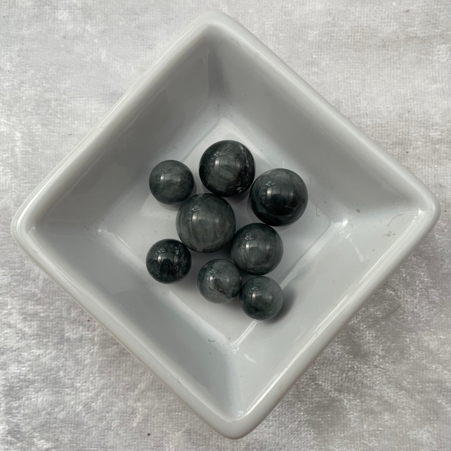 Mini Grey Cats Eye Spheres