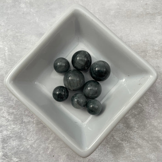 Mini Grey Cats Eye Spheres