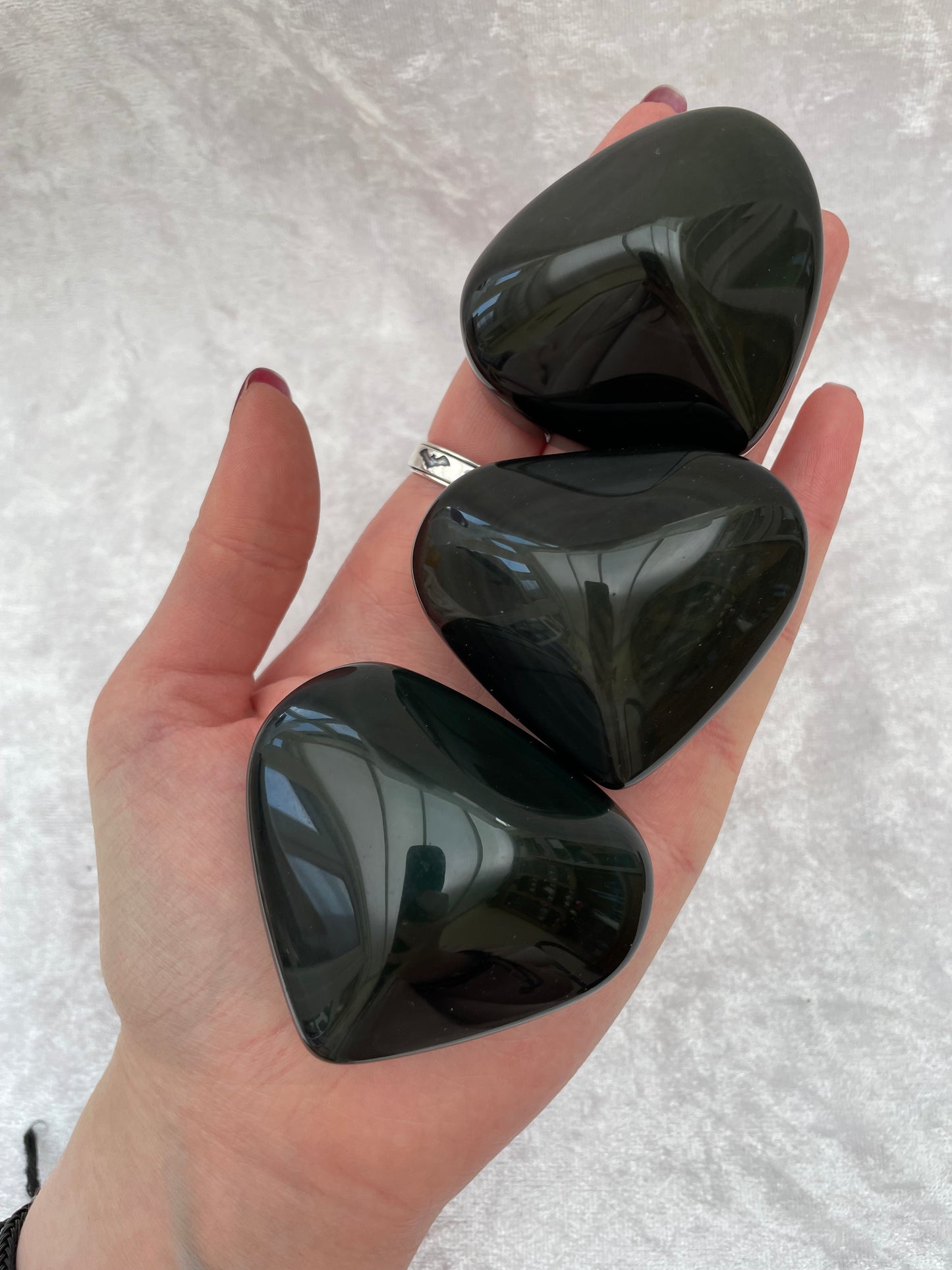 Rainbow Obsidian Hearts