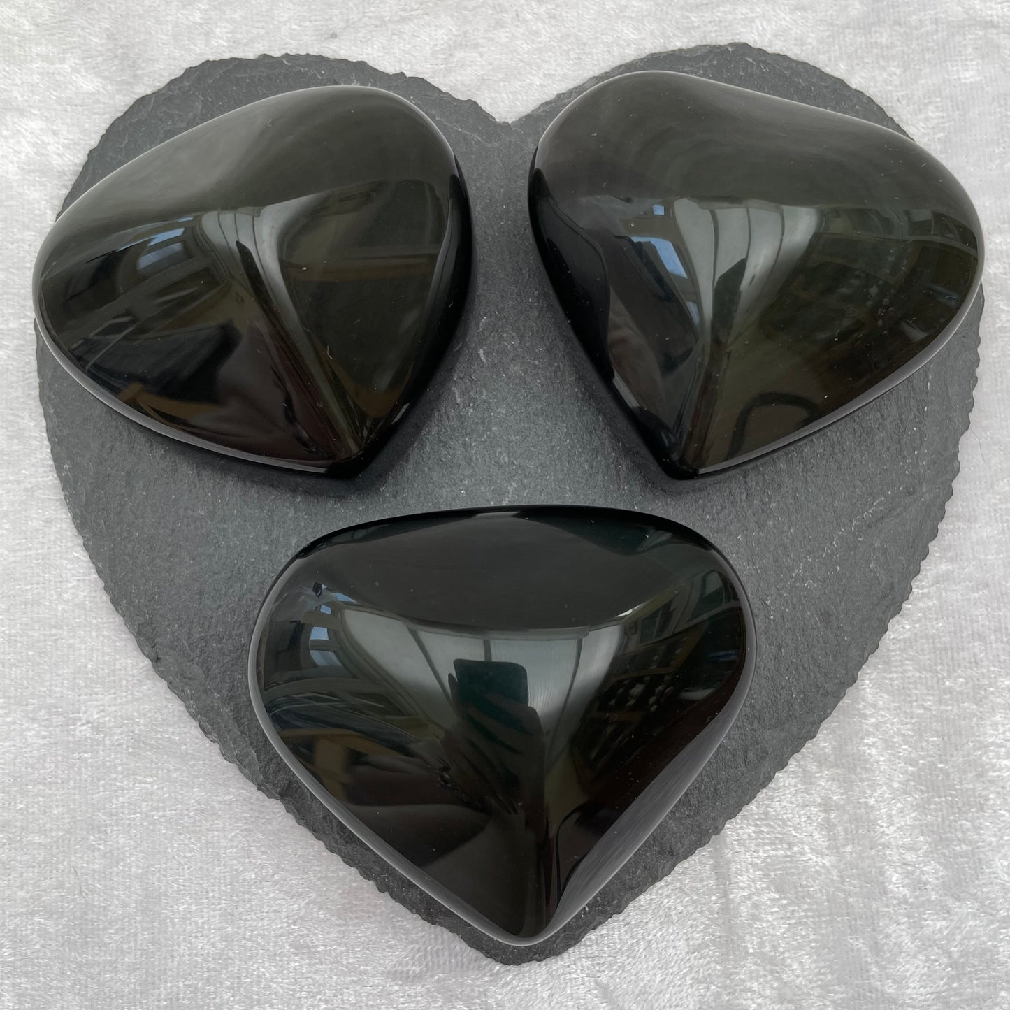 Rainbow Obsidian Hearts
