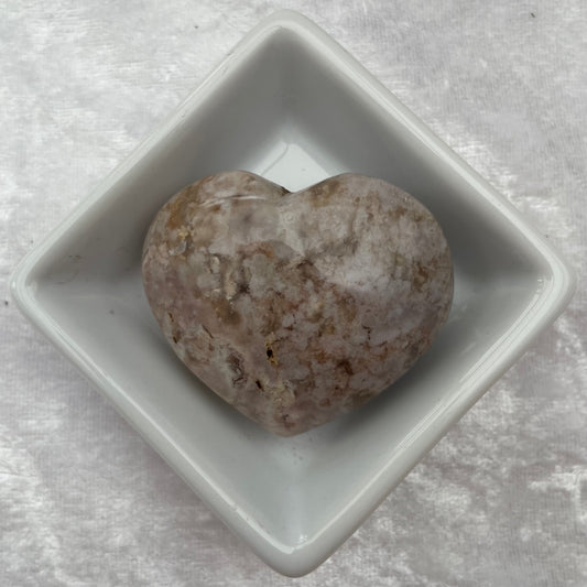 Lilac Ocean Jasper Heart
