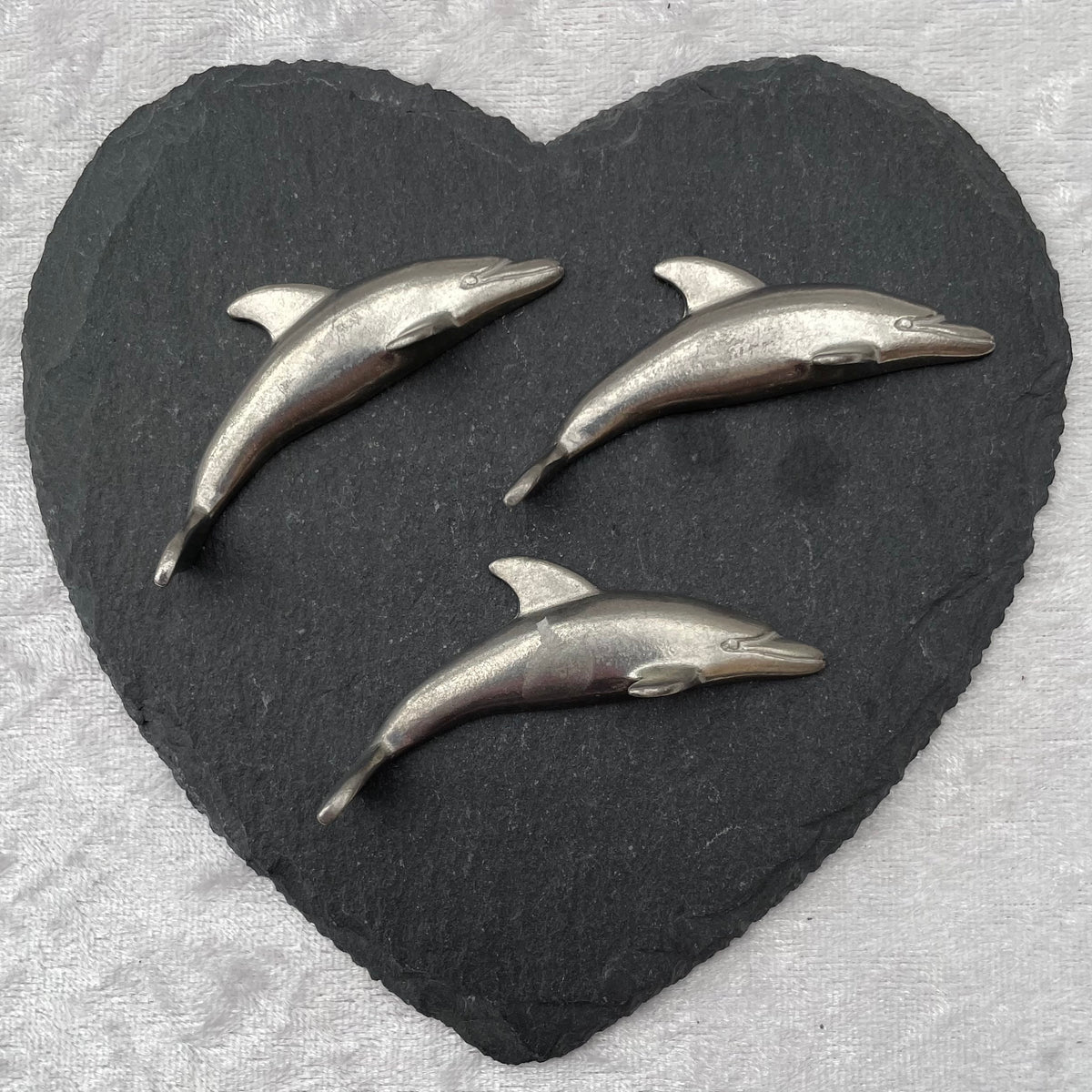 Pewter Dolphin Ornaments