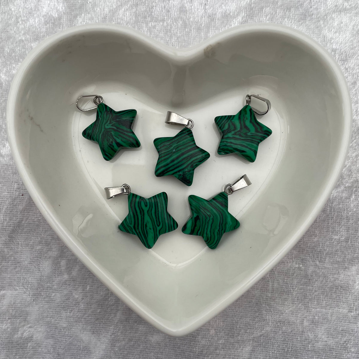 Artificial Malachite Star Pendants