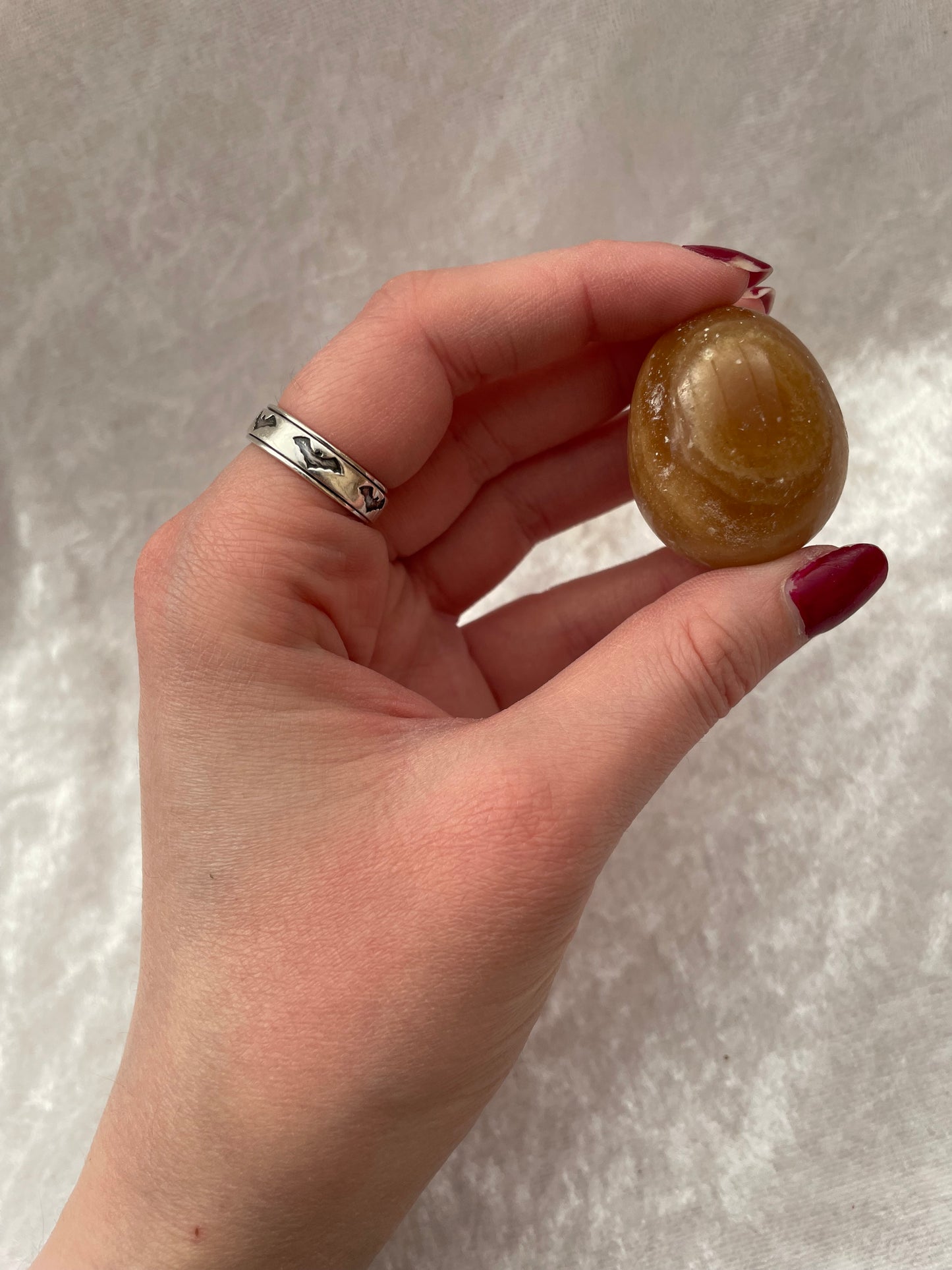 Honey Calcite Egg