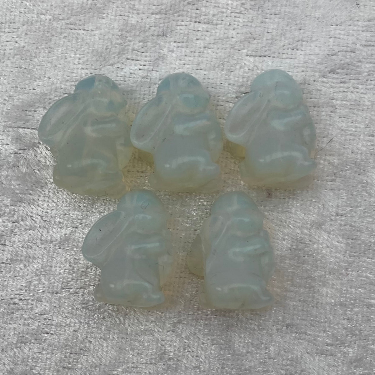 Mini Opalite Rabbit Carvings