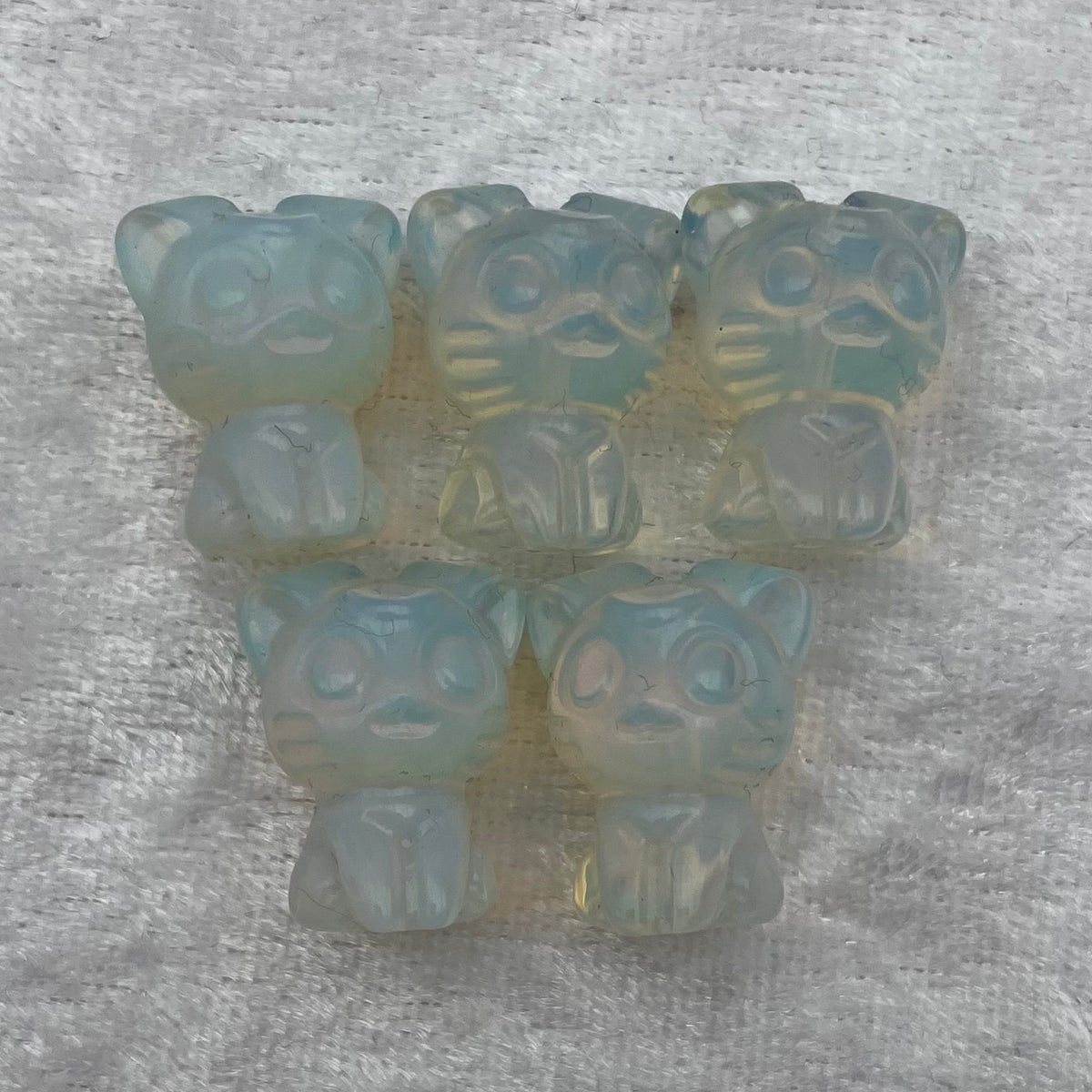 Mini Opalite Sailor Moon Luna Cat Carvings