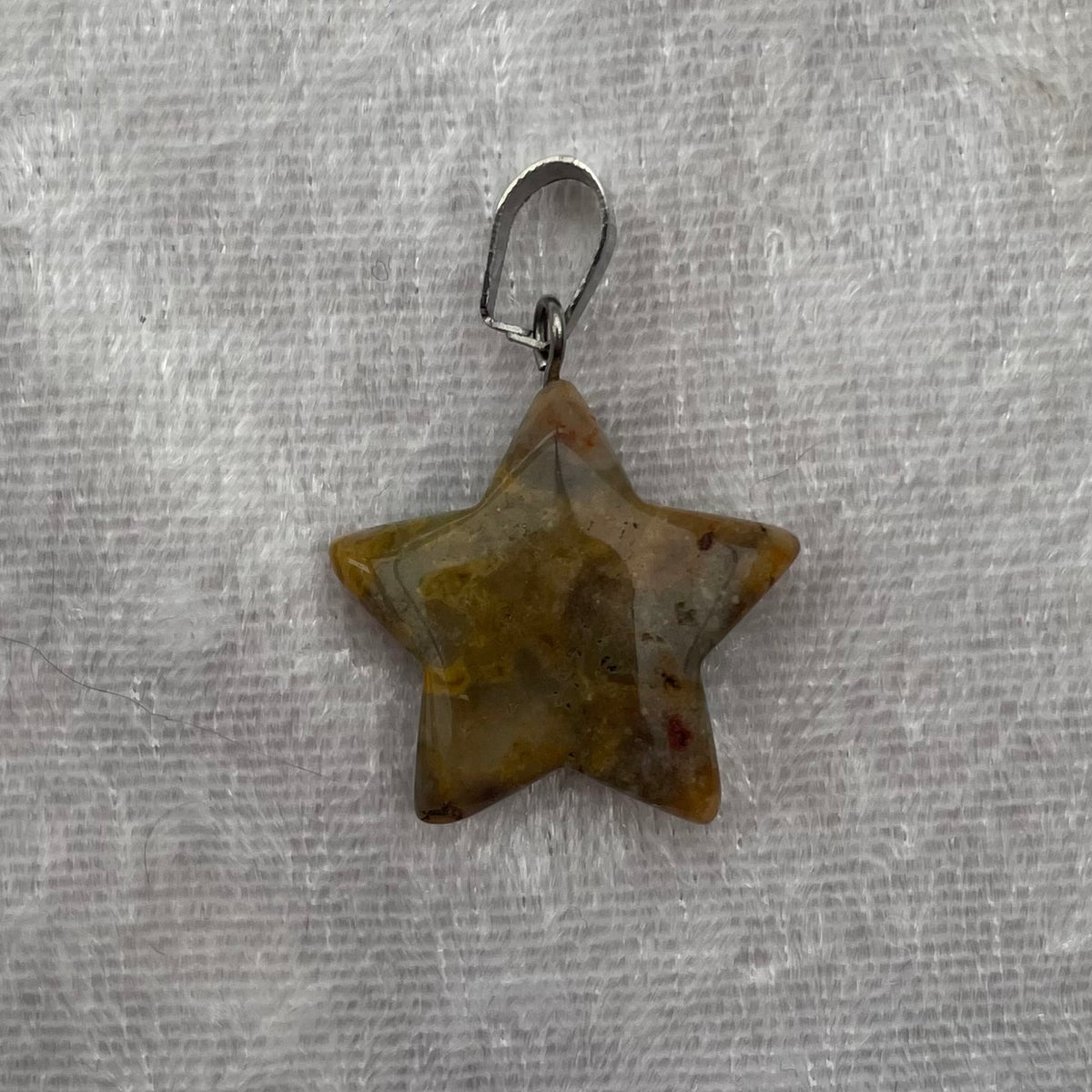 Crazy Lace Agate Star Pendant