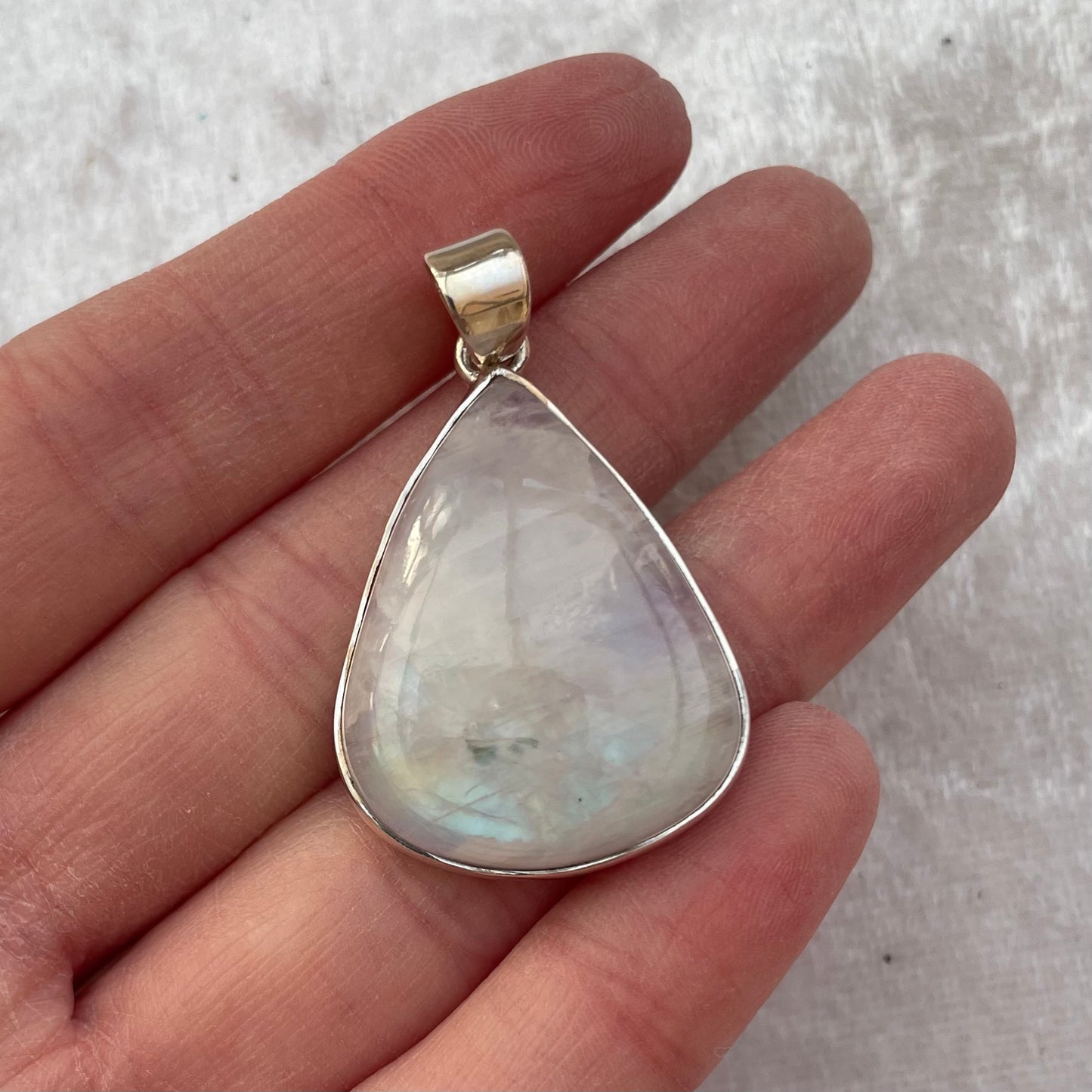Pink Rainbow Moonstone Pendant