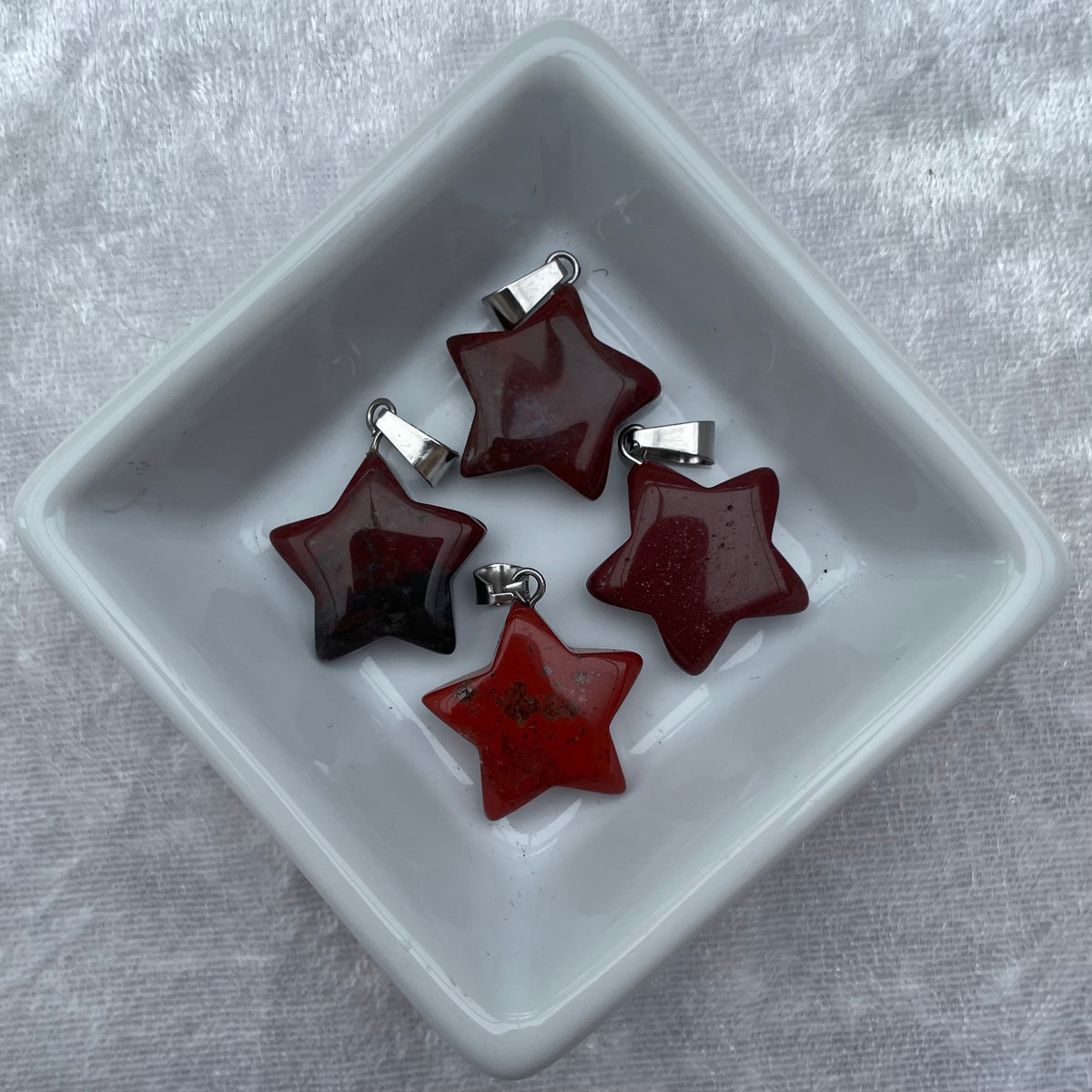 Red Jasper Star Pendants
