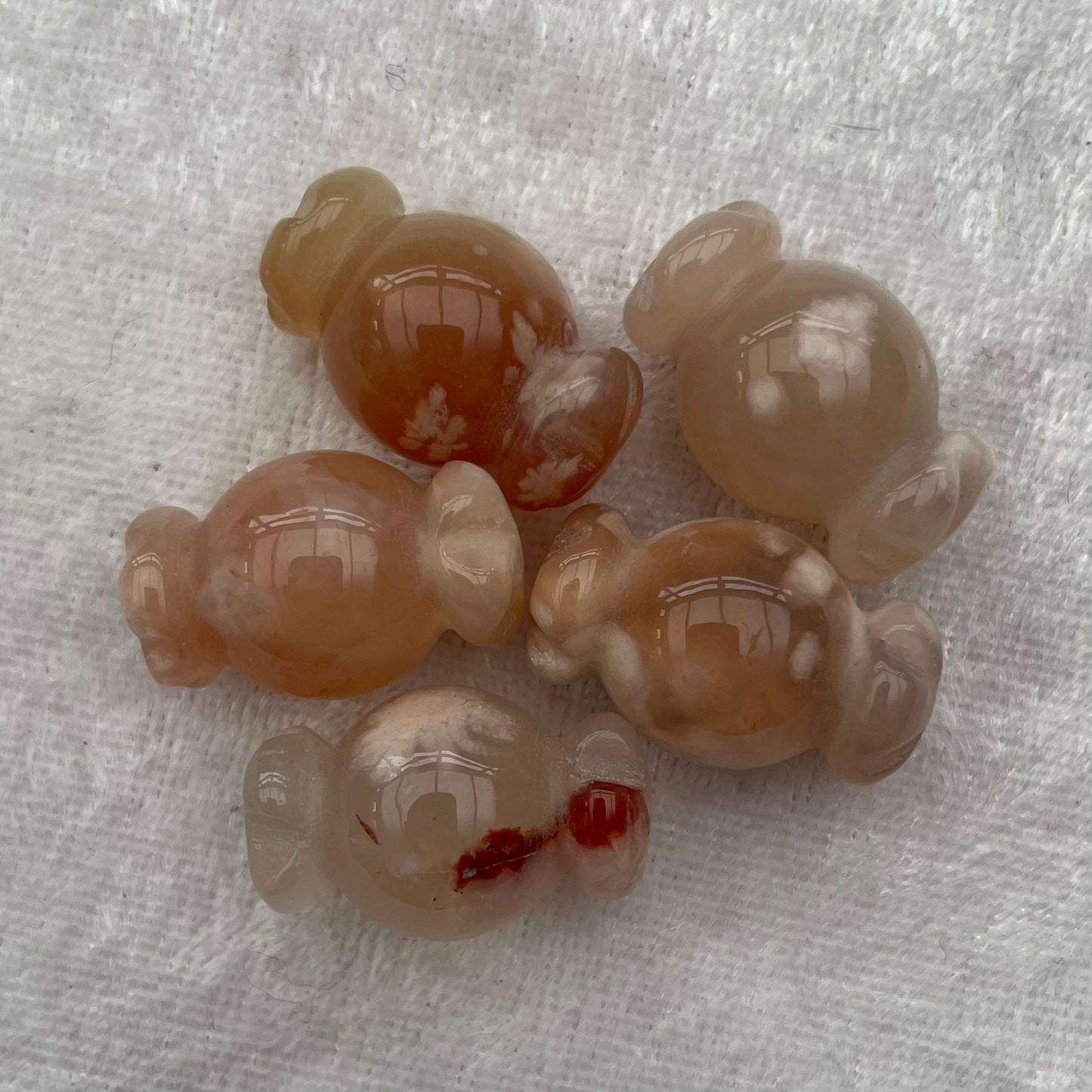 Blossom Agate Sweet Carvings
