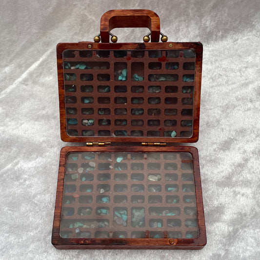 Mini Wooden Crystal Briefcase